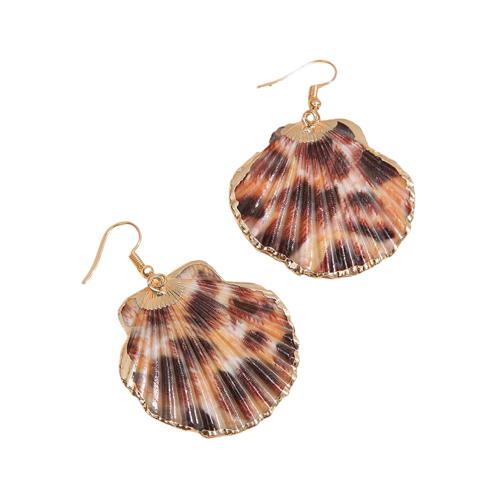 

Натуральные серьги-капли из ракушек конх, уникальные серьги-подвески в океанском стиле, модные украшения для ушей, подарок для женщин и девушек 3