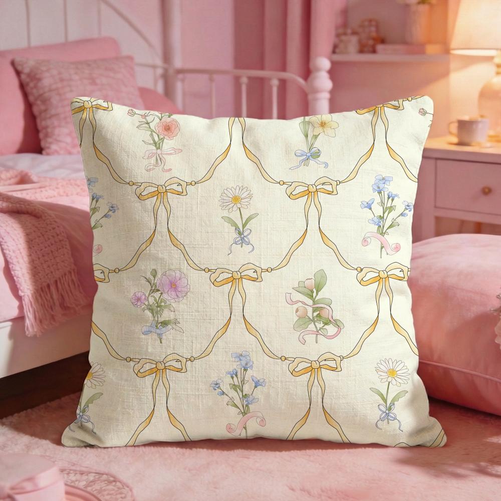 ArtArt Petal IllustrationS Cushion Cover Premium Comfort Reversible Pillow Cove Two In One Design for Any Room Car Interior