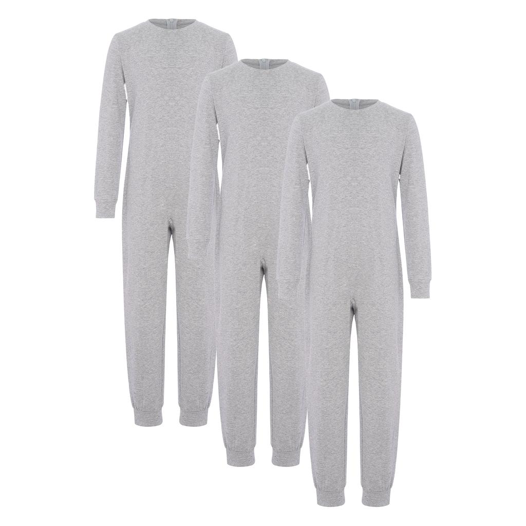 Ropa Adaptativa Especial para Niños y Niñas Unisex Conjunto de 3 Piezas Mono de Algodón Manga Larga Cremallera Trasera Invisible