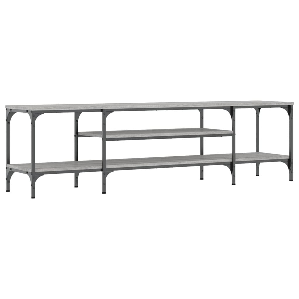 TV Cabinet Gray Sonoma 161 x 35 x 45 cm Particleboard & Iron