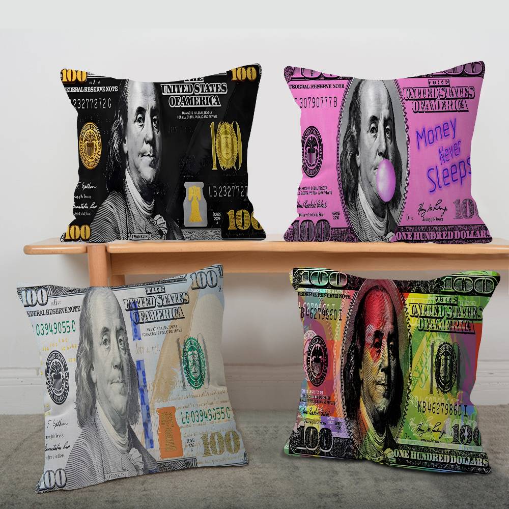 Dollars Money Cushion Cover Polyester Sofa Cushions Decorative Throw Pillows Home Decoration Pillowcover