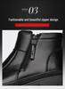 Men's High-Top Winter Boots, Wool-Lined with Soft Sole Casual Genuine Leather