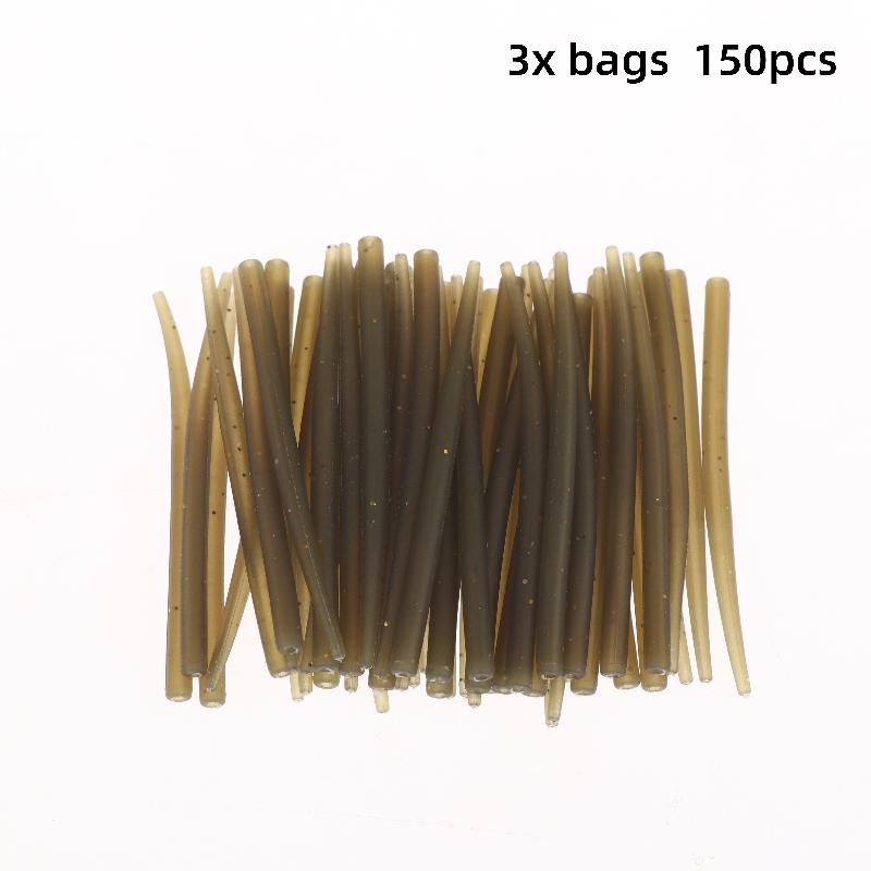 New 50/150Pcs Carp Fishing Rig Anti Sleeves Terminal Carp Fishing Accessor Anti Winding Hook Sleeves Aligner Positioner Tubes