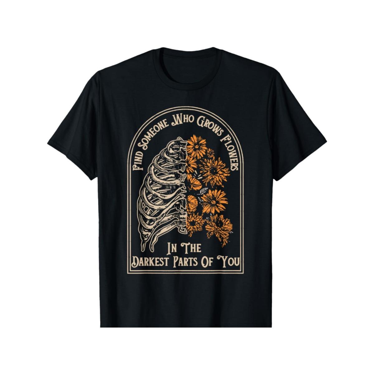 Find Someone Who Grows Flowers Graphic TShirt 100 Cotton ONeck Short Sleeve Summer Casual Mens Tshirt Streetwear S