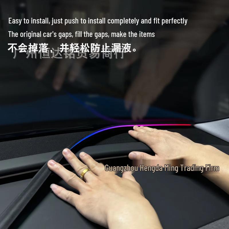 USB-Powered LED Ambient Light for Car Dashboard & Windshield - Color Flow Feature
