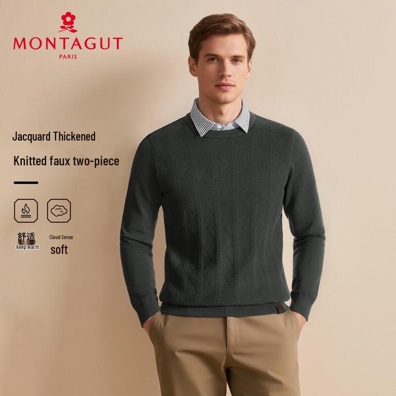 MONTAGUT Men's Tech Blend Warm Knit Sweater