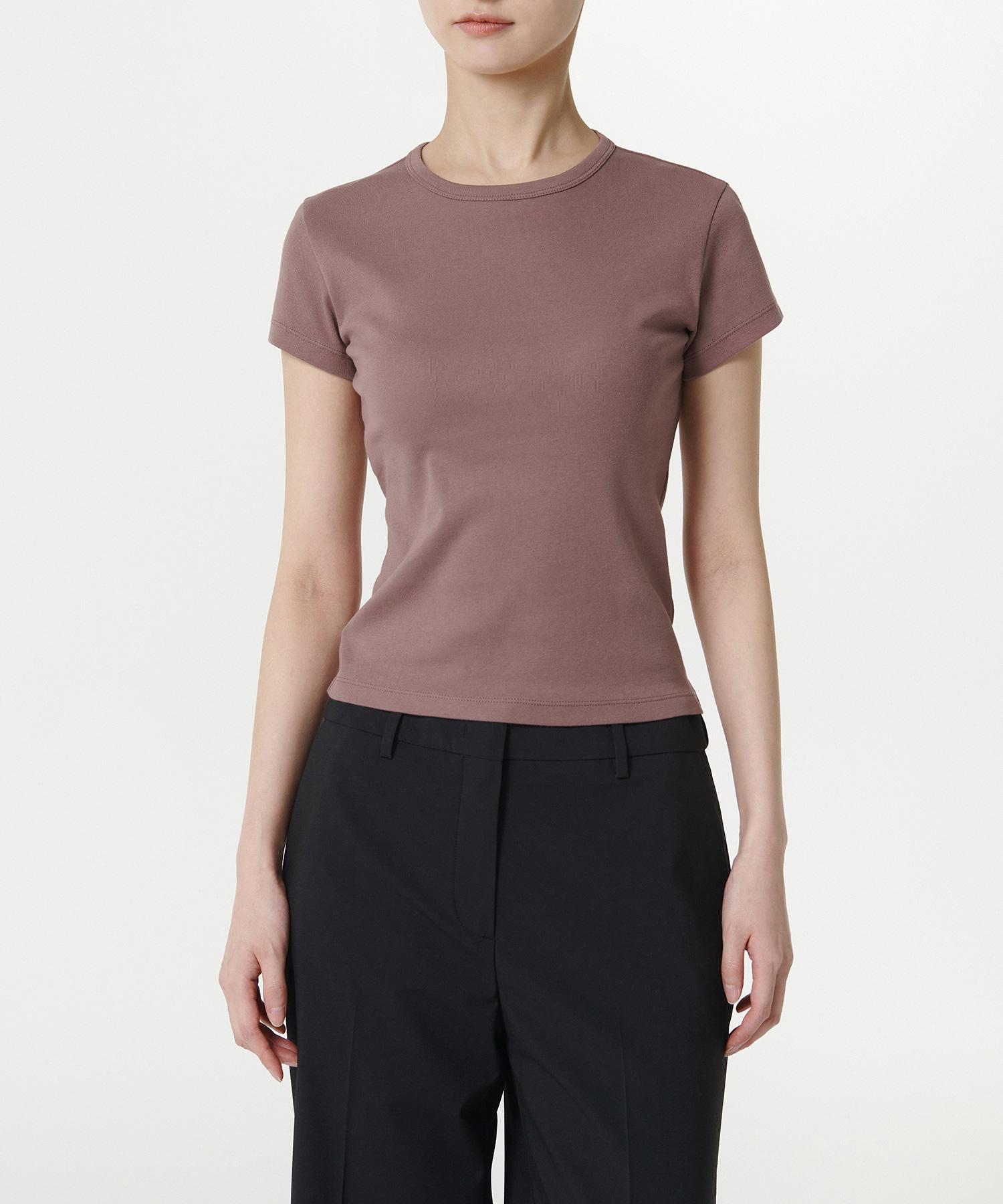 Musinsa Standard Woman Women S Slim Crew Neck T-Shirt [Red Bean] Red Bean/S