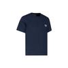 A.P.C. Logo Print Solid Color Crew Neck Short Sleeve T-Shirt Men Tops Blue COEZCH26840IAK