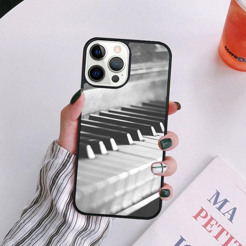 Music Piano Elegant Phone Case For iPhone 17 Air 14 13 12 16Pro Max 15  Plus Cover Shell Max coque