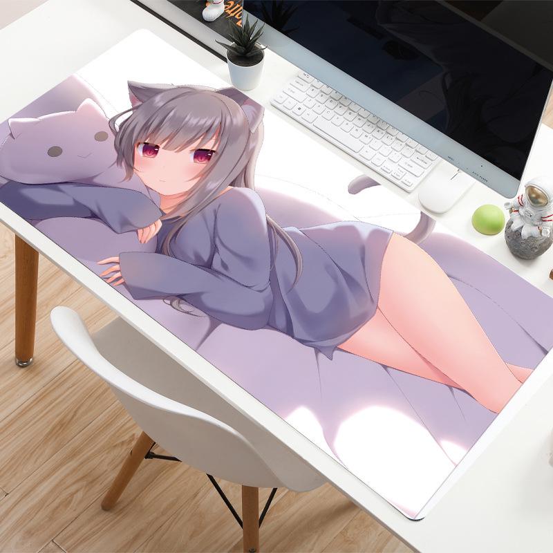 Nekoha Shizuku Extra Large Anime Mouse Pad with Precision Stitched Edges