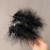 White Swan Feather Pearl Headdress Hairpin Fairy Hair Accessories Side Clip