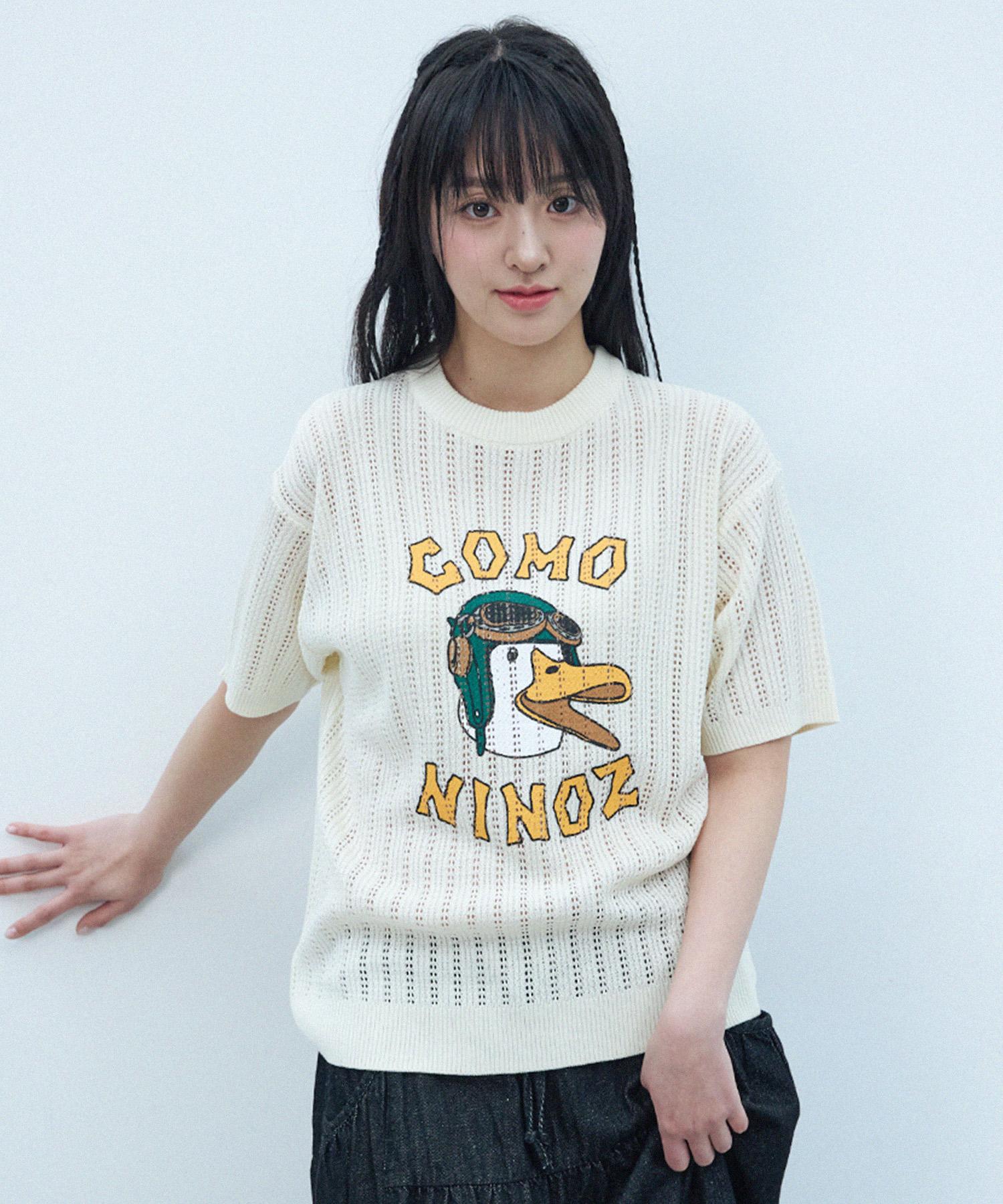 Comoni Nose Summer Graphic Knit [Ivory] Ivory/S