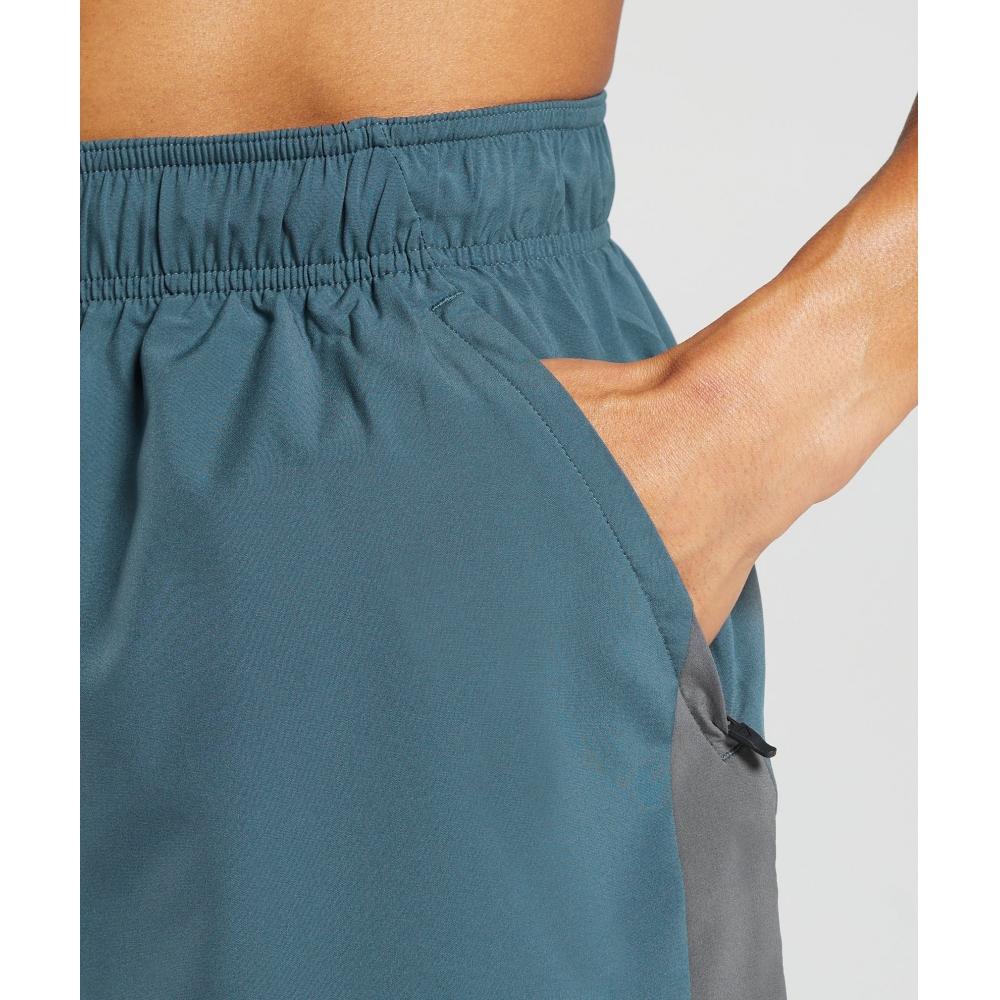 Gymshark Sport  7  Shorts Cargo Blue Dark Grey A1b3l Uczr