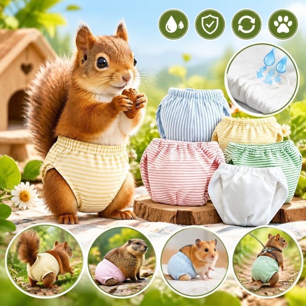 Breathable Hamster Training Pants Absorbent Hamster Underwear Soft Squirrel Diapers Senior Pets