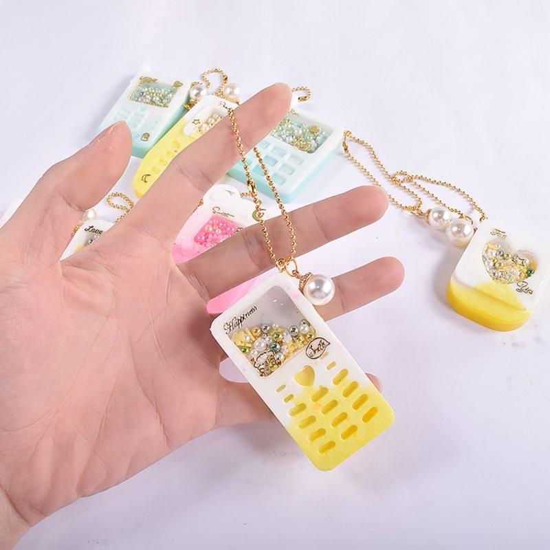 DIY Medvídek Telefon Quicksand Silikonová Epoxidová Forma DIY Klíčenka Přívěsek Šperky Řemeslná Forma pro Valentýnský Dárek