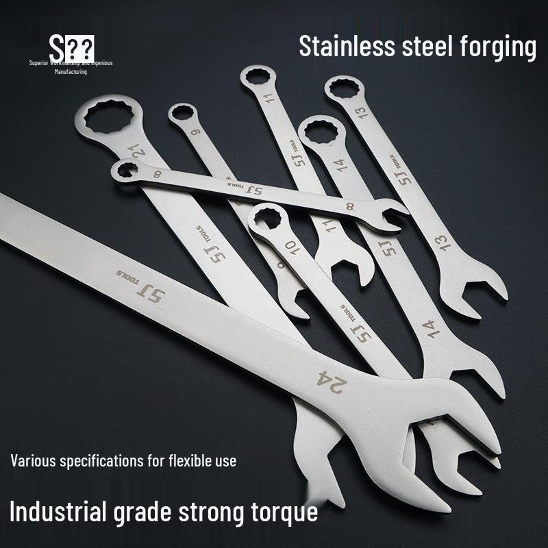 Shangjiang Reversible Ultra-Thin Stainless Steel Open-End Wrench for Auto Repair
