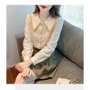 Doll Collar Chiffon Blouse for Women, New Spring and Autumn 2026 Fashionable and Stylish Lace Base Shirt