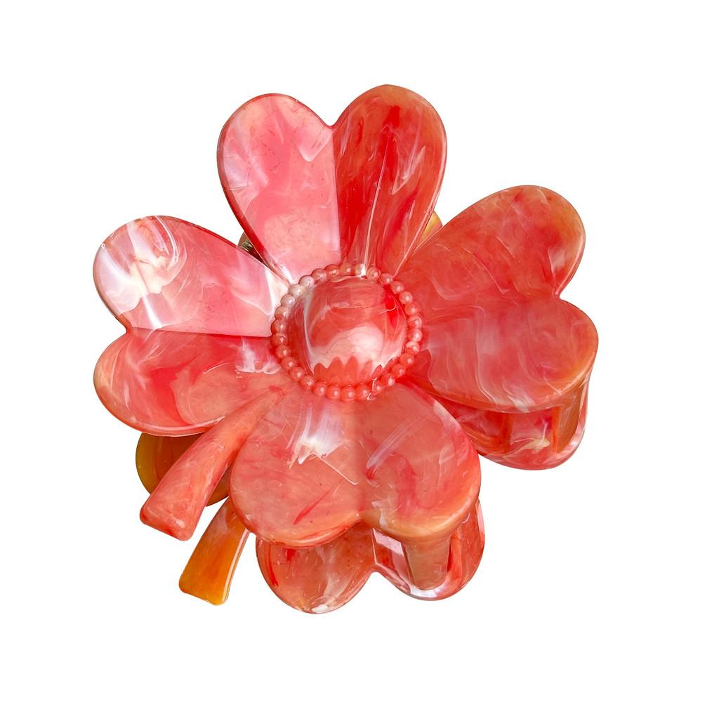 Stylish Gradient Color Four Leaf Clover Hair Clip Perfect For Fashionable Updos And Everyday Wear