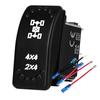 Waterproof White LED Rocker Switch for Light Bar Spot Lights 5P/7P ON-OFF-ON 12V/24V Heavy Duty for Car Boat Truck SUV 4x4 Hilux