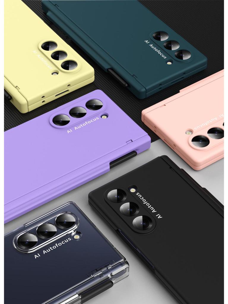 Samsung Z Fold6 Phone Case with Pen Slot & Macaron Hinge Protection