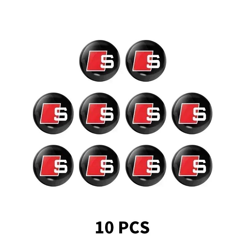 Cars 2025 New A4 A6 Car For 6A 10pcs Car Key Steering Wheel Decoration Random Stickers For 6A A1 A2 A3 8L 8P 8V A4 B5 B6 B7A6