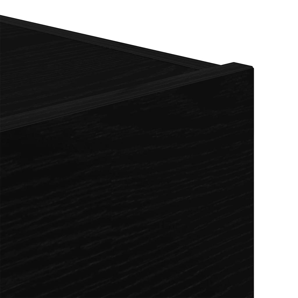Nightstand Black Oak Look 45 x 40 x 55 cm Engineered Wood