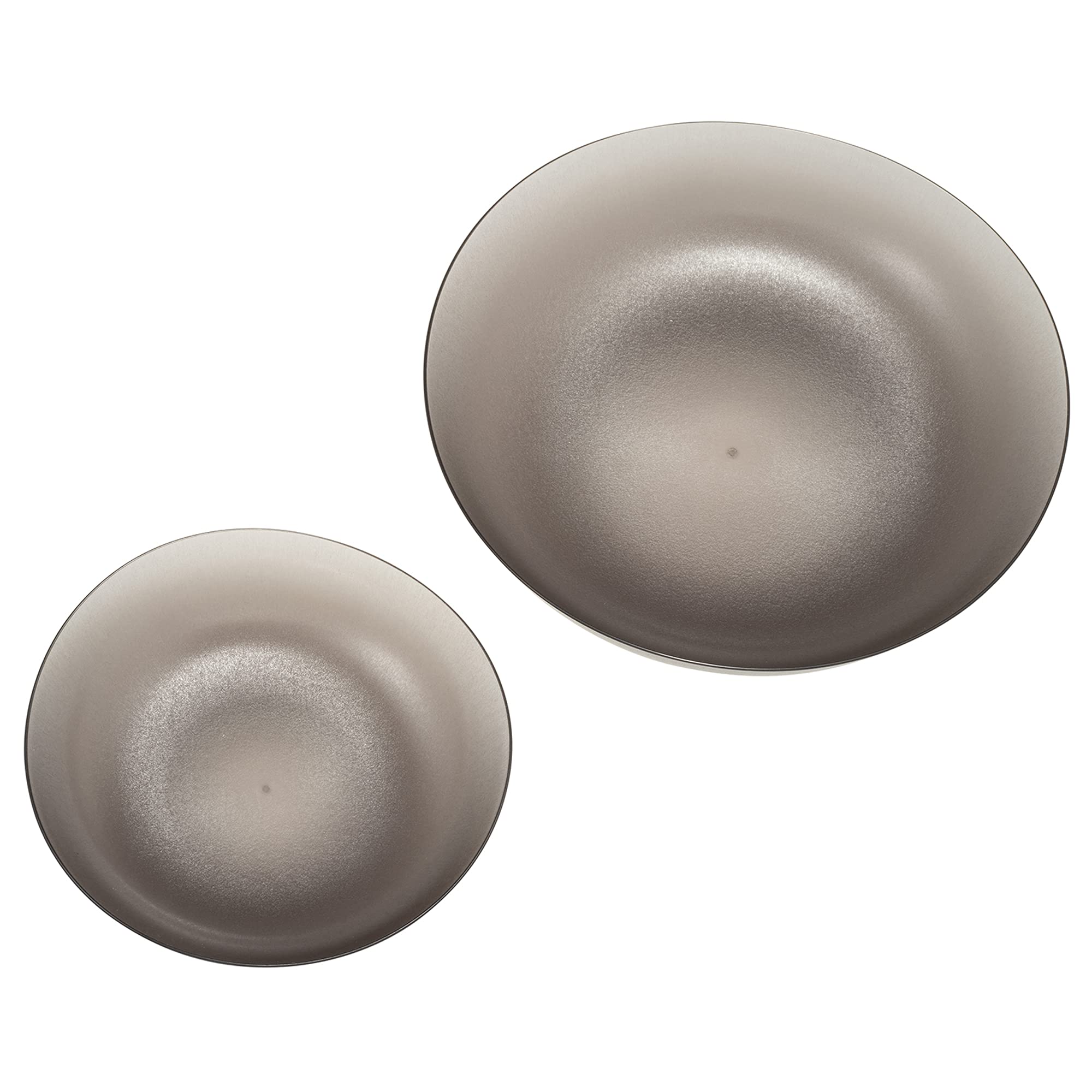 

IJ Unbreakable All-Purpose Bowls and Lunch Plates, Set of 2, 21cm and 14cm, Dishwasher Safe, Made in Japan, Perfect for Home Parties, Outdoor