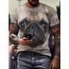 Moda męska Koszulka męska z nadrukiem 3D Okrągły dekolt Krótki rękaw Modna odzież uliczna