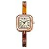 Niche Retro Fine Chain Women'S Watch, Small And Exquisite High-End Amber Temperament Quartz Small Square Watch