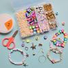 Diy Jewelry Accessories Material Beads, Letter Beads, Soft Ceramic Beads, Children'S Beading Bracelet, Pearl Set