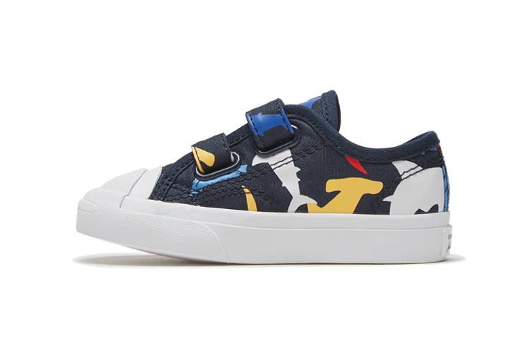 Converse Jack Purcell Низкие Детские и Малышовые Кроссовки Черно-Синие для Младенцев и Малышей 768146C 22