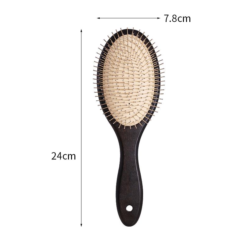 Small Size Wood Pocket Brush Hair for Kids Hair Comb Extensions for Girl Custom Logo Natural Wood Steel Needle