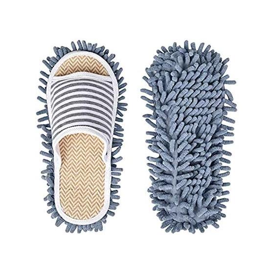 Cleaning Slippers, Wearable Mop, Washable, Just Wear Them and Walk Around, Ultra-fine Fibers, Convenient Cleaning Goods, No Strain On the Lower Back,