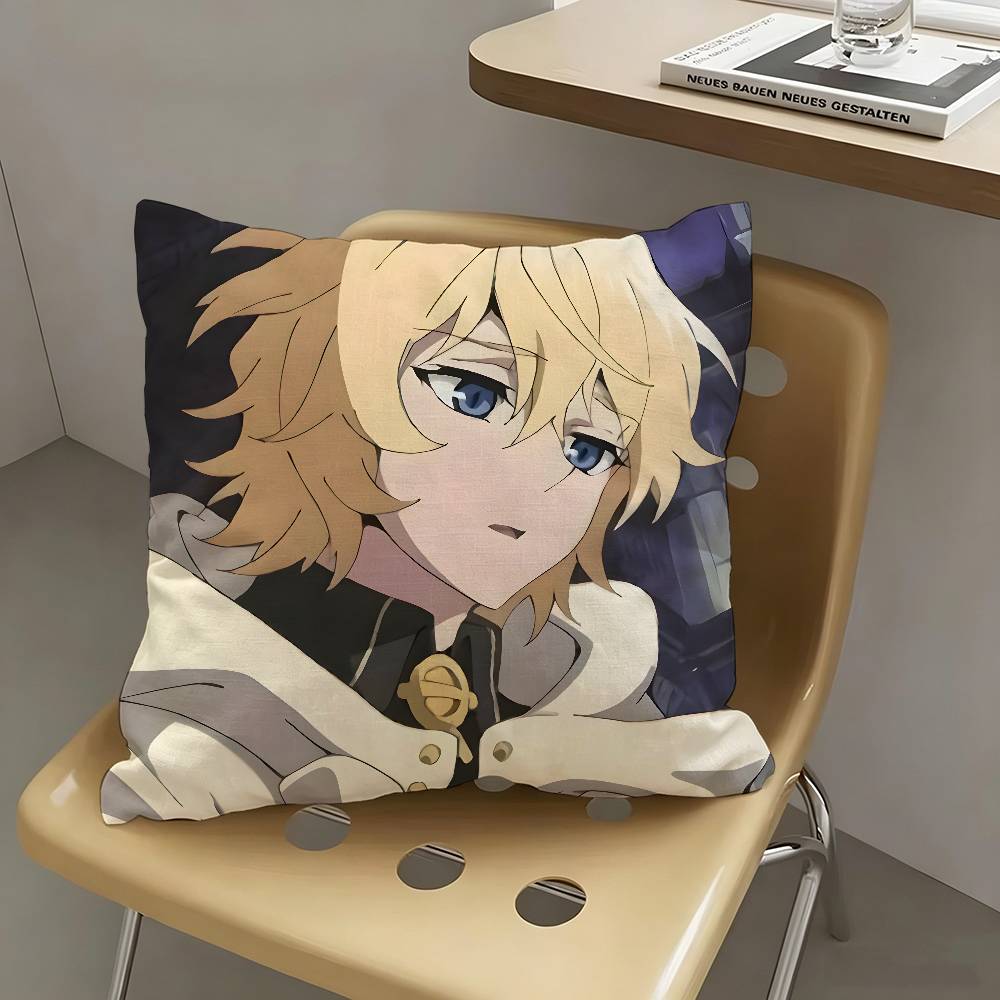 1pc Mikaela Hyakuya Anime Seraph Of The End Pillow Case Fashion Square Pillowcase Bedroom Sofa Room Ins Decoration Leisure
