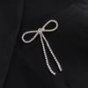 Fashion Elegant Bowknot Brooches Rhinestone Sparkling Brooches Pin Fastener Jewelry Cardigan Clip Waist Accessorizing