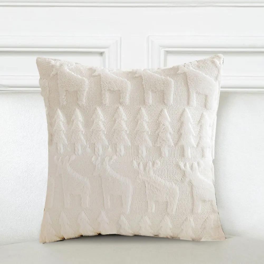 Christmas Pillow Covers Christmas Decor Soft Plush Pillowcase Couch Cushion Case Winter Holiday Decor For Home 45x45cm