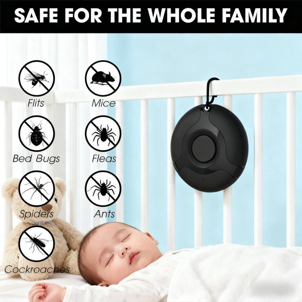 Rechargeable Portable Ultrasonic Pest Repellent Mini Pet Deworming Pendant  Summer