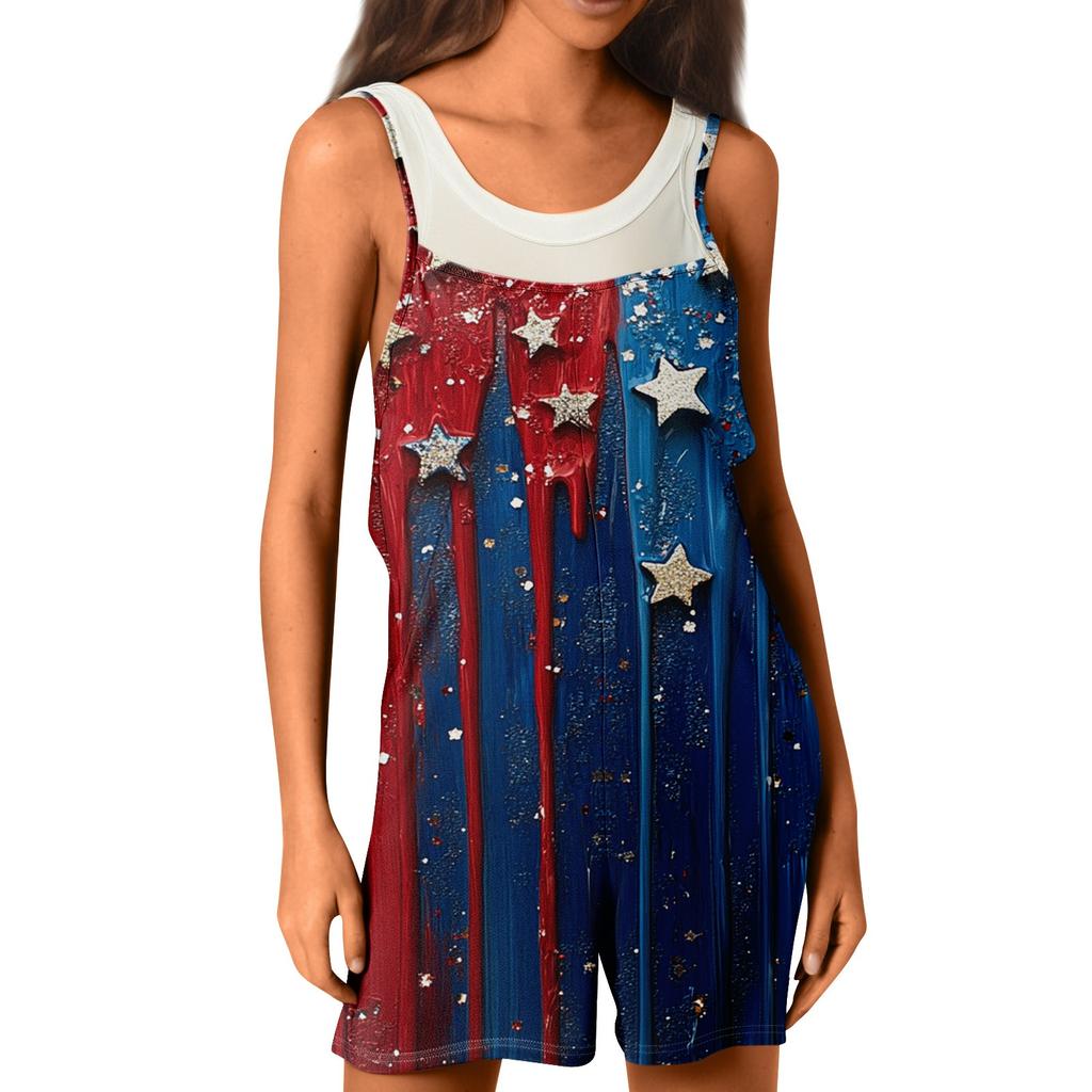 Damen Lässige Und Modische Ärmellose Camisole Mit Tasche Jumpsuit Shorts Jumpsuit Shorts