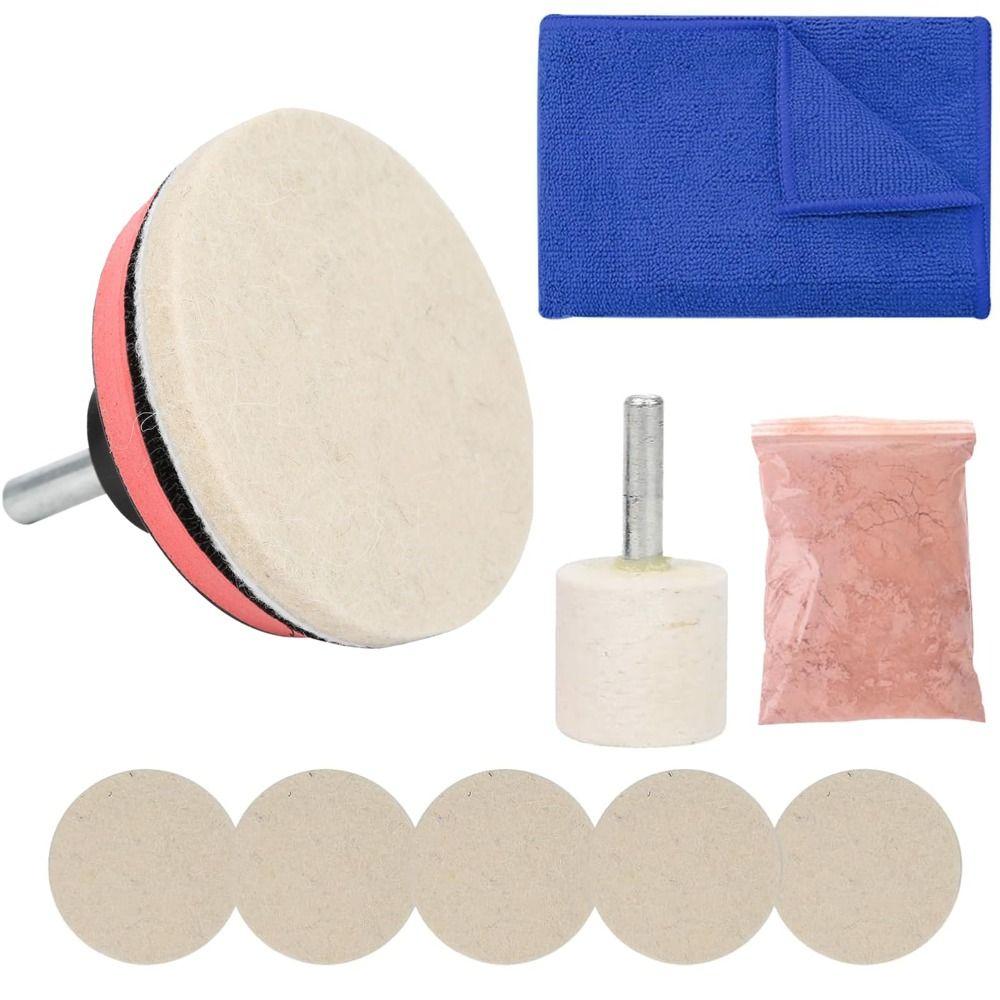 1 Set Remove Scratches Car Glass Scratch Remover Kit Restoration Glass Polish Set  Car Windshield