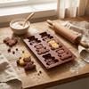 Orion Silikon Bären Kuchenform 6-fach Antihaft Backform 30x17.5x2 cm Keks Brownie Schokoladenform Flexibel Einfache Entnahme Langlebiges Backwerkzeug