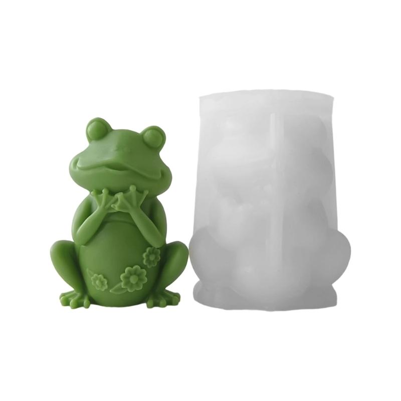 3D Frogs Silicone Molds Plasters Molds Cartoon Animal Candle Molds Ornament Epoxy Resin Molds Casting Molds