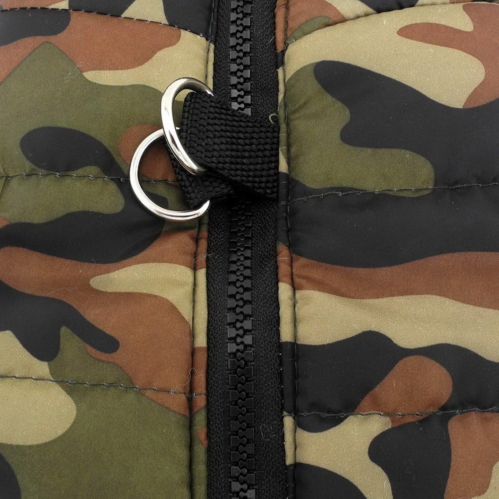 SMALLLEE_LUCKY_STORE New Various Pet Cat Dog Soft Padded Vest Harness Small Dog Clothes Green Camouflage M, Model:BFL049-Green-M