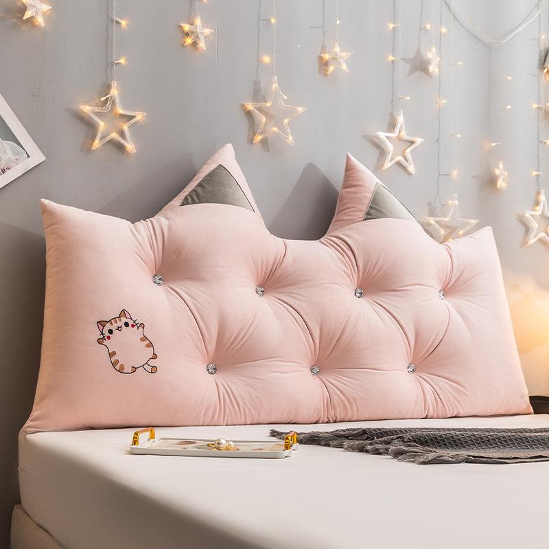 Cute bedside pillow, kitten pillow, sofa backrest, soft 150x60cm