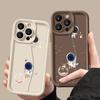 Outer Space Astronauts Phone case iPhone 15 Pro Max 11 12 13 16 14 Plus Silicone Shockproof Case Lens protector shell