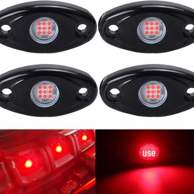 12V Car Atmosphere LED Rock Light - Universal, Hot-Selling, 9W Chassis Pedal Light - Cross-Border Modified.