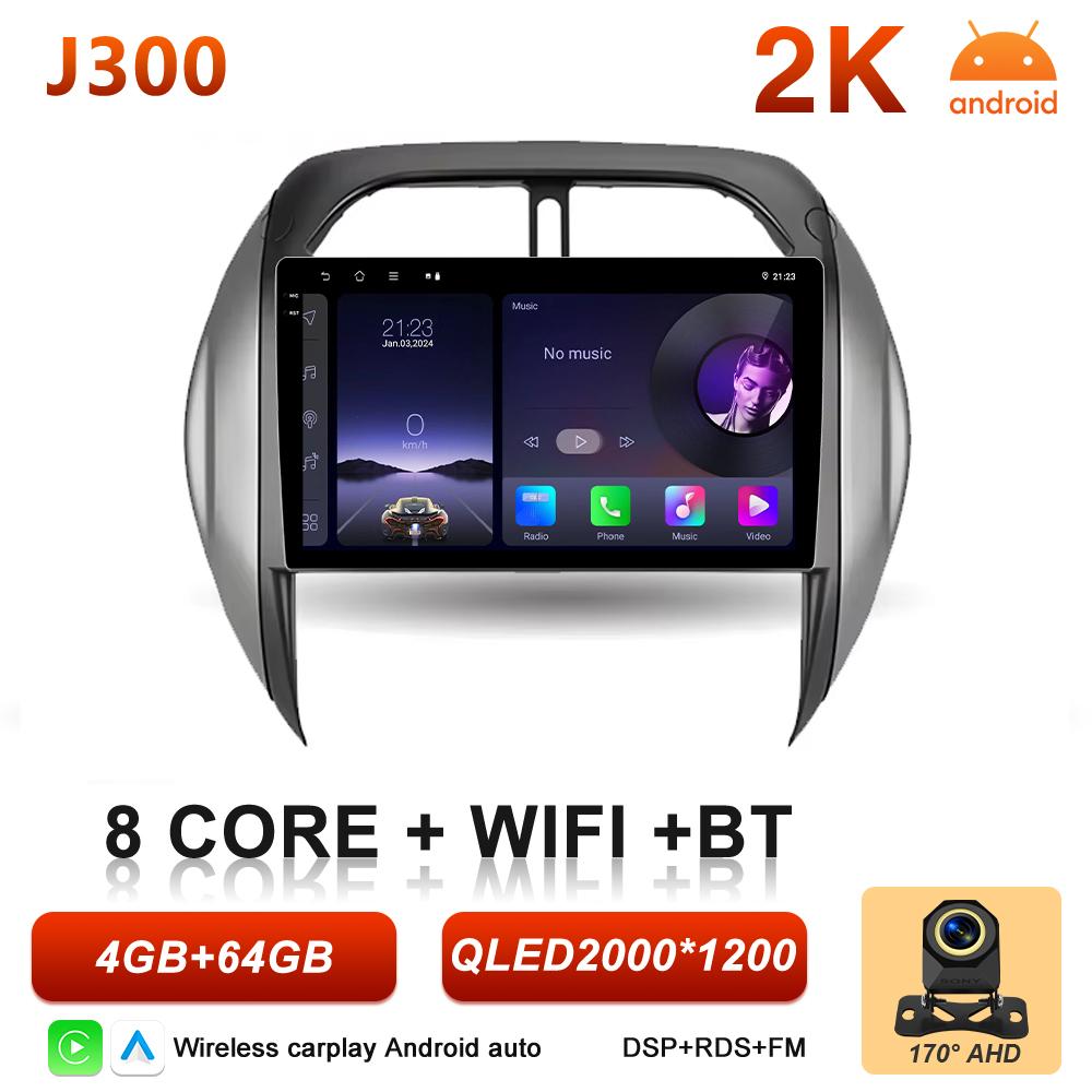 Android 16 Car Radio Carplay For Toyota RAV4 RAV 4 2003 2004 2005 Car Intelligent Systems Multimedia Player Wireless Head Unit