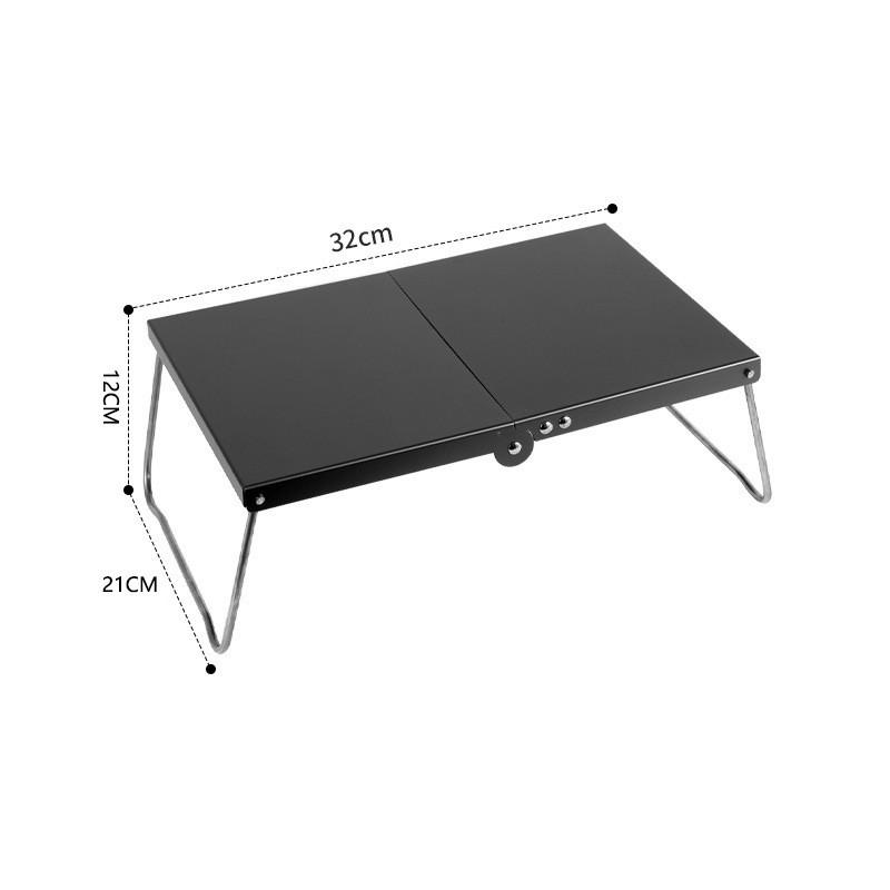 Outdoor Camping Folding Table Stainless Steel Portable Spider Stove Accessories Thin Hollow Design Barbecue Picnic Table