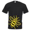 T-shirt Unisexe Noir 100% Coton Homme Symbole de la Communauté de la Ville Abeille Ouvrière de Manchester Hauts pour Homme