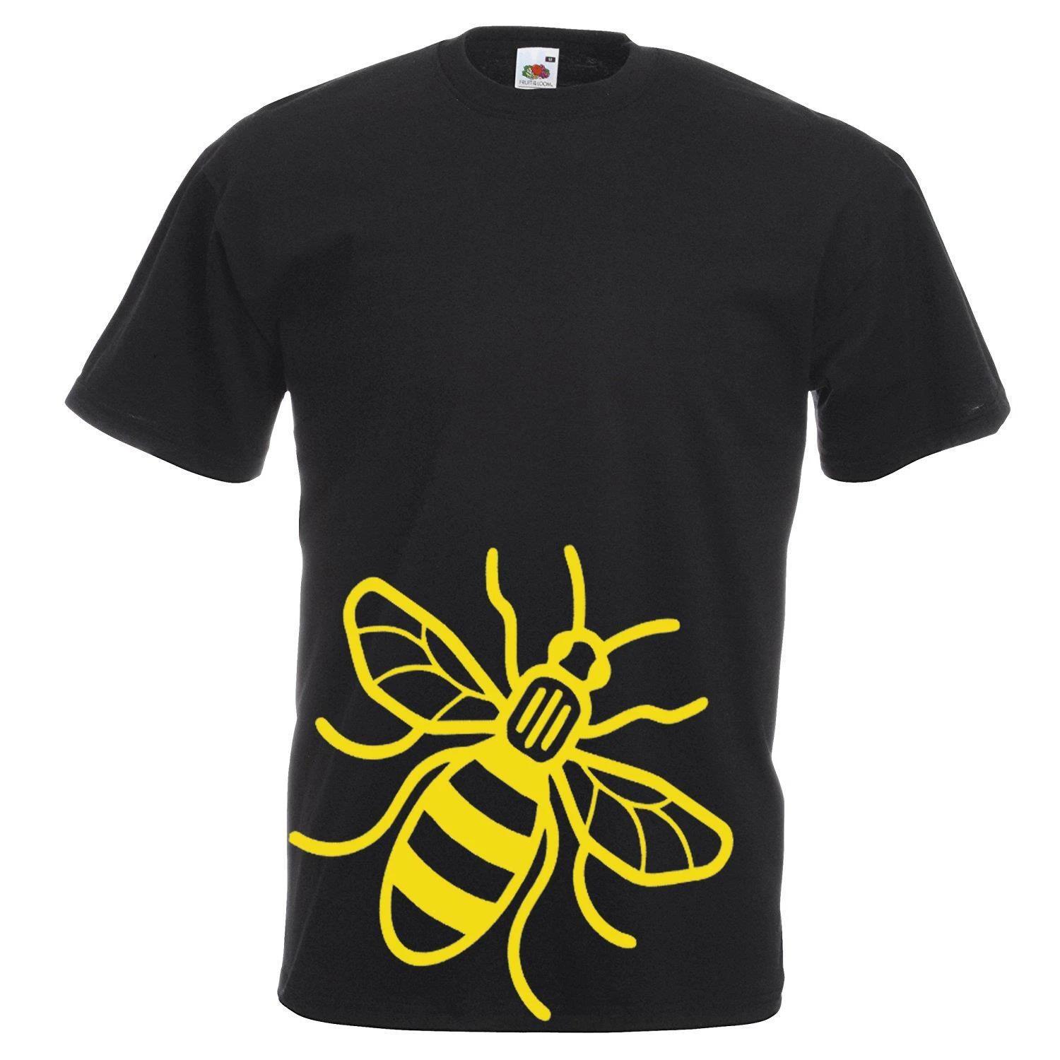 

Mens Manchester Worker Bee Community City Symbol Unisex Black 100% Cotton T-shirt Mens Tees Top 4XL