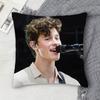 SShawn Mendes Doublesided Printed Square Decorative Cushion Cover for Sofa Living Room Home Decor